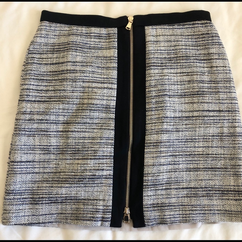 Ann Taylor mini skirt frontal zip